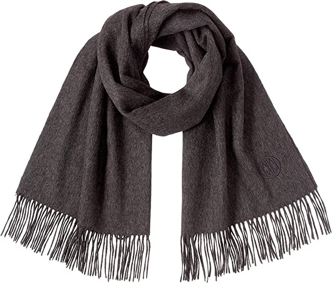 Maruya Cashmere Shawl Large Shawl Cashmere Scarf Thickened Large Shawl MaruYAMA Brand Logo Embroidery K0103TGR Ladies Charcoal Grey Japan L (equivalent to Japan L size)